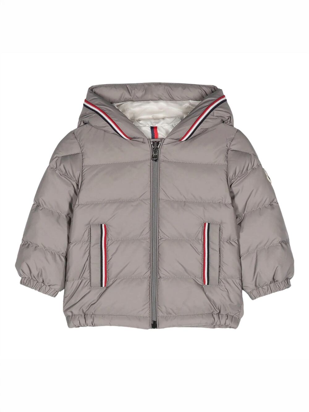 Moncler Merary Baby Boys Hooded Down Puffer Jacket Grey 12/18M $580